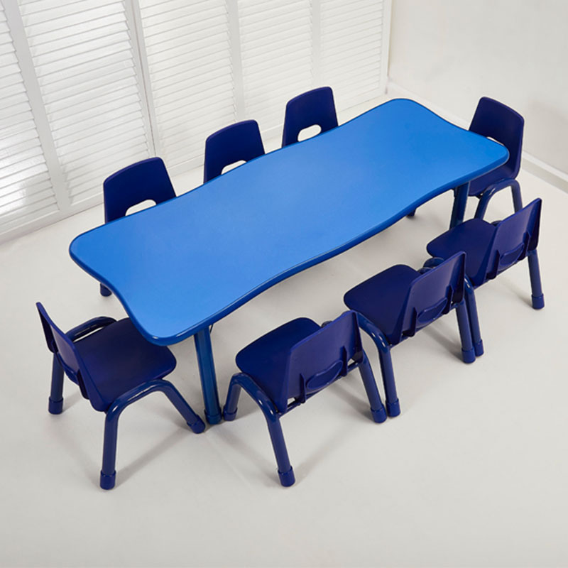 Fireproof Board Eight-person Rectangular Table